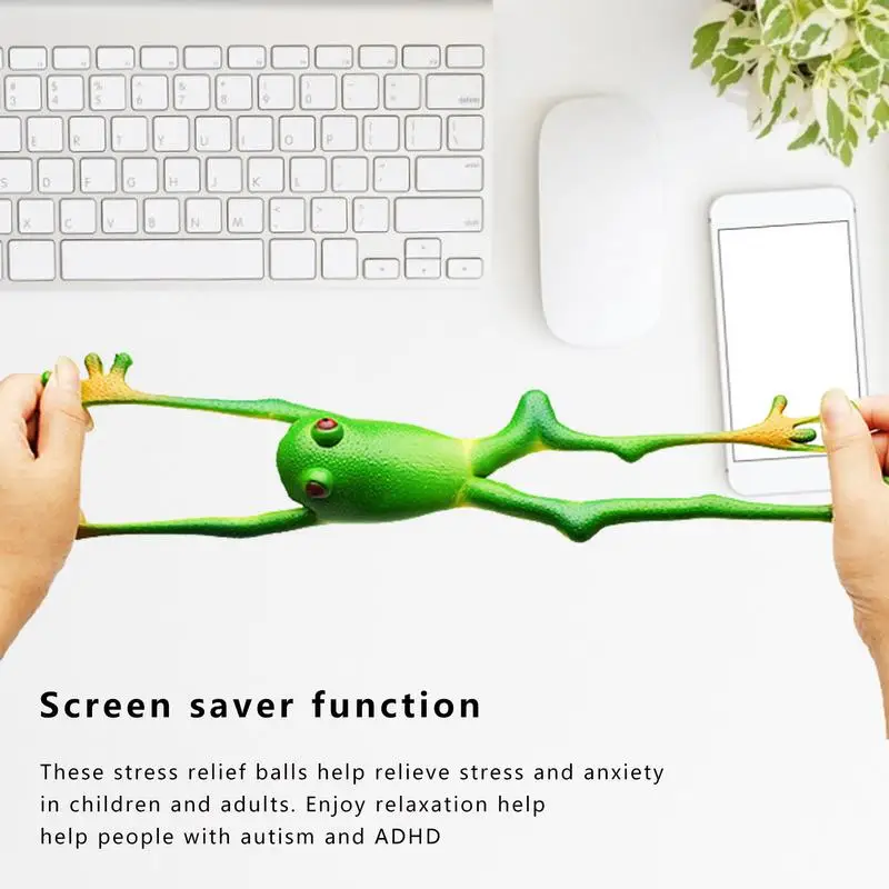 1Pcs Simulation Soft Stretchable Rubber Frog Model Extrudable SquishyFrog Party Favors Soft Simulated Fake Frog Model Ornaments