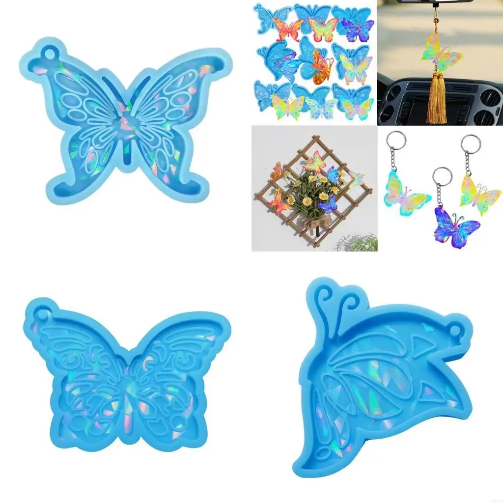 DIY Jewelry Casting Molds Silicone Pendant Resin Mold with Hangings Hole,Butterfly-Resin Earrings Mold