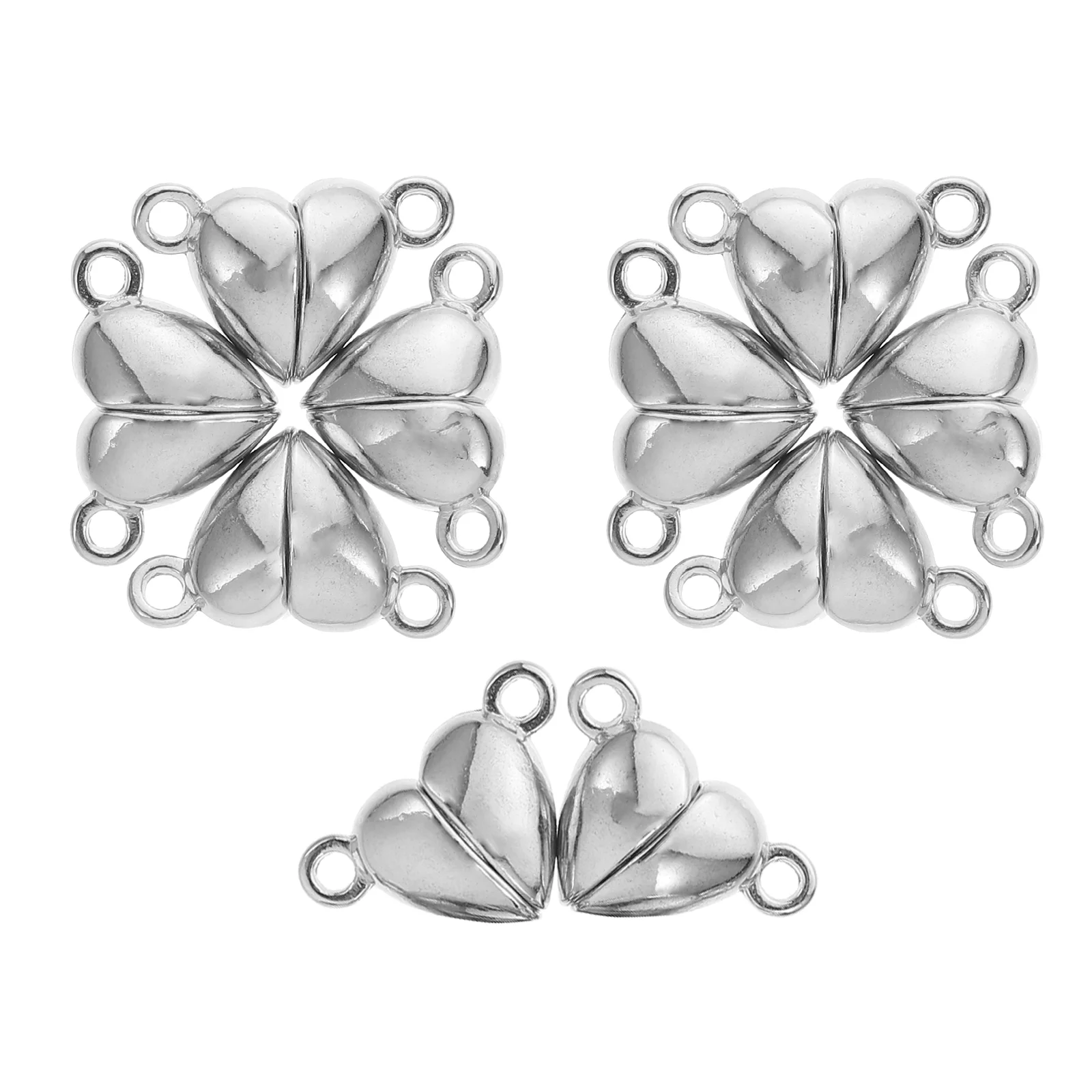 

10 Pair Accessories Magnetic Buckle Lovers Gift Charm Alloy Necklaces DIY Pendant