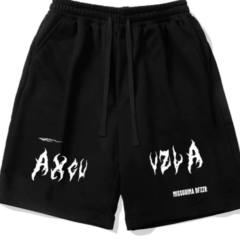 

2025 Men's American Trendy Brand Personalized Retro Hip-hop Printed Casual Loose Shorts Men's Summer Basketball Sports Shorts