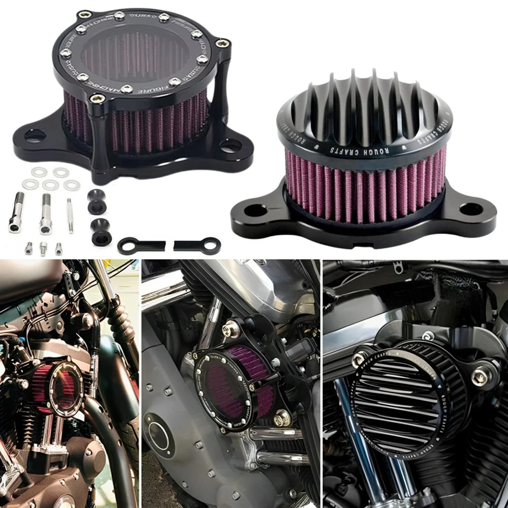 دراجة نارية الهواء منظف المرشّح مدخل نظام الفلتر عدة ل هارلي سبورتستر XL883 XL1200C 48 72 ثمانية وأربعين وسبعين 91-2022 #1