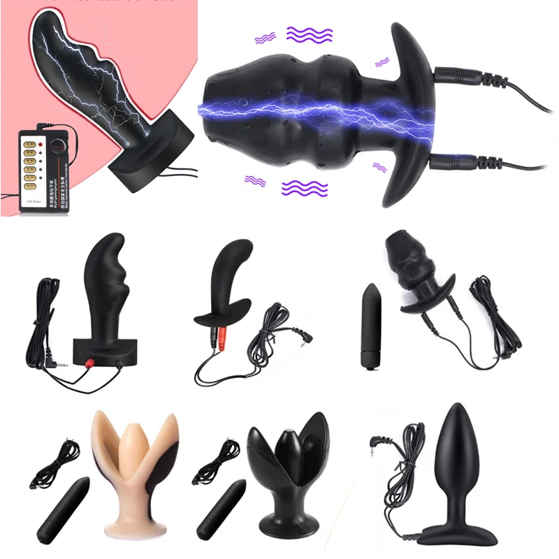 Electro Shock Sex Toy Estim Jump Egg Dildo Vibrator Electric Pulse BDSM Anal Vagina Plug,Electrical Ass/Clit/Prostate Stimulator