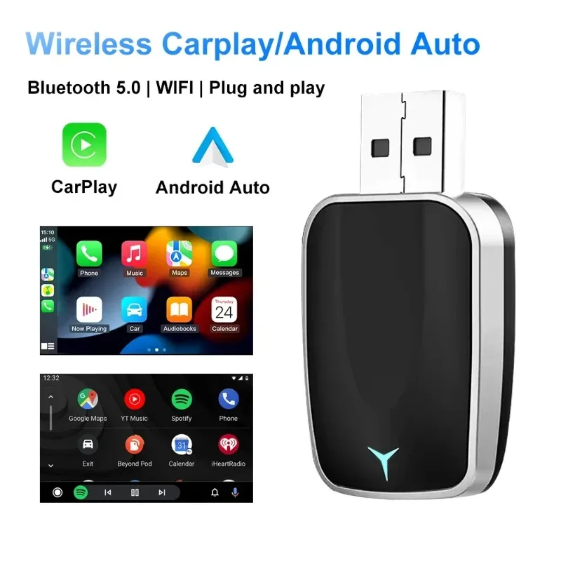 Flixivi Mini 2‑in‑1 Car Connect Dongle, Stable Auto‑reconnection For Nissan Daily Commute Infotainment Upgrade