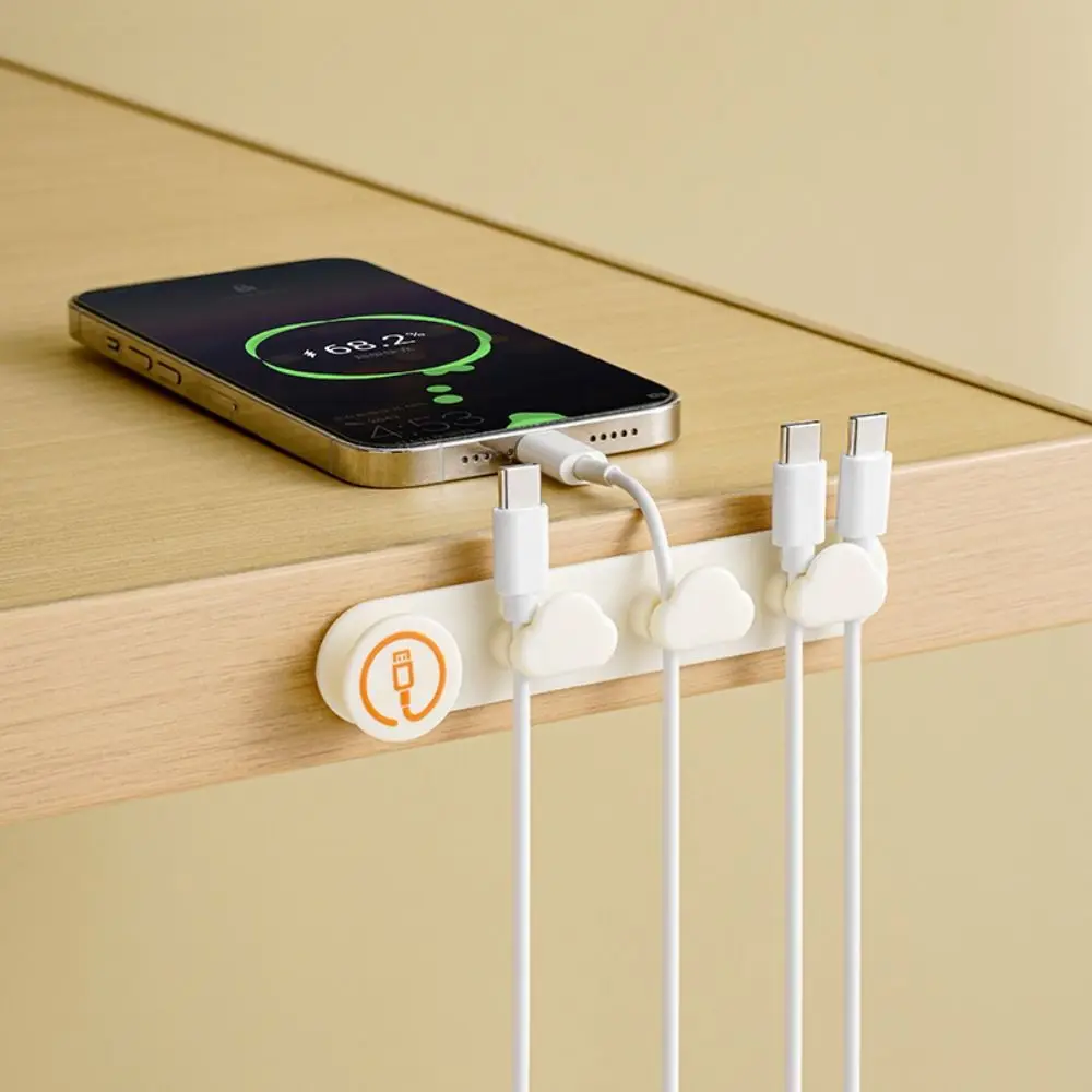 Cord Management Wire Cable Holder Cable Fixed Clip Self-Adhesive Flexible Cable Winder No Punching Nail-Free