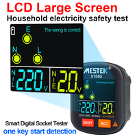 Digital Display Smart Socket Tester Outlet Checker Voltage Detector Plug Ground Zero Line 30mA RCD GFCI EU US UK Socket Detector