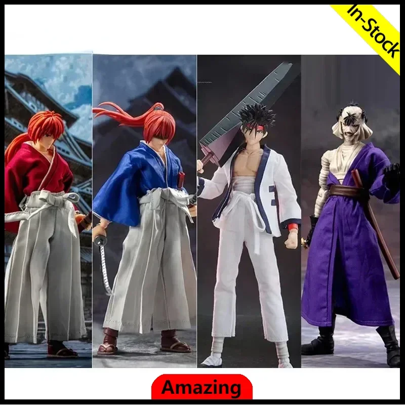 In Stock Dasin/Great Toys/GT Model Rurouni Kenshin Himura Sagara Sanosuke Shishio Makoto SHF 1/12 16cm/6 Inch PVC Action Figure