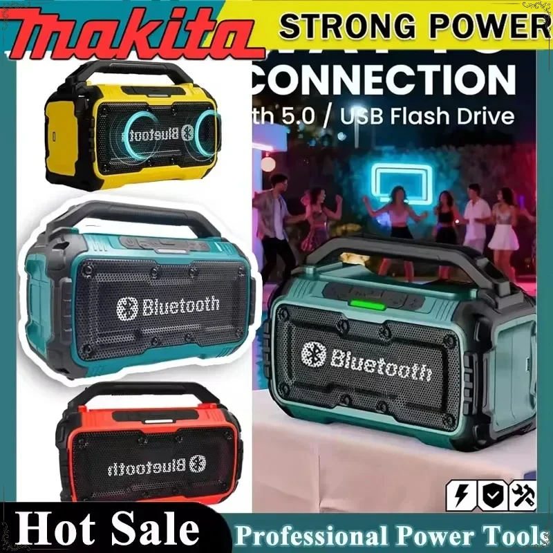 

Makita Bluetooth Speaker USB Type-C Port Charge Waterproof Loudspeaker Stereo Surround 18V Battery Tools