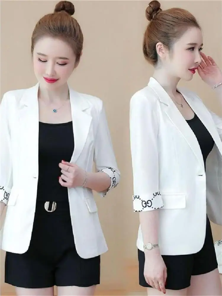 Белый тонкий женский костюм Jaet, повседневный весенне-летний новый Sle, маленький размер, Cleanfit Sle Seven Sve Busin irt