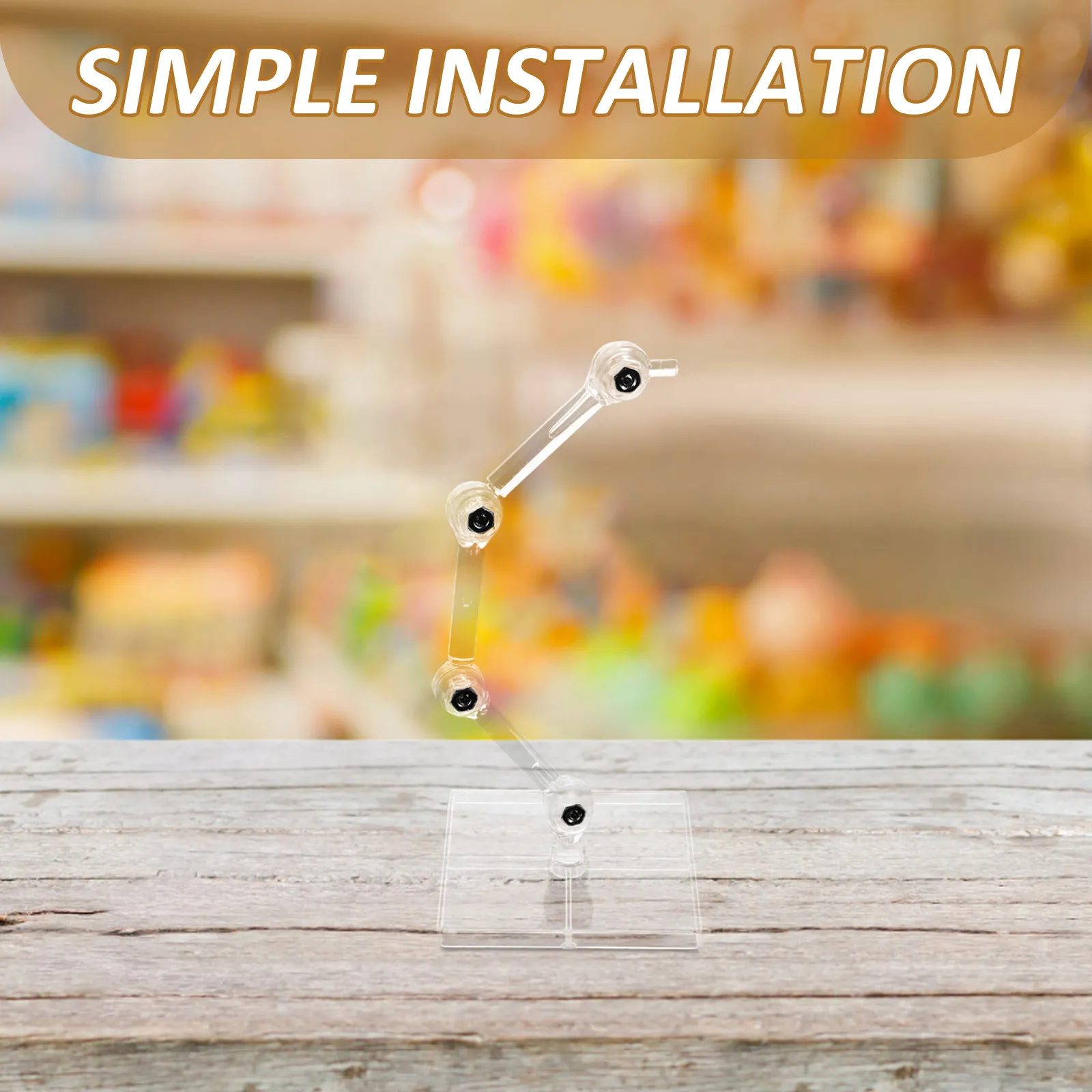 

Action Figure Display Stand Modern Sleek Plastic Holder for Desktop Home Store Supermarket Wide Application Easy Assembly Wear