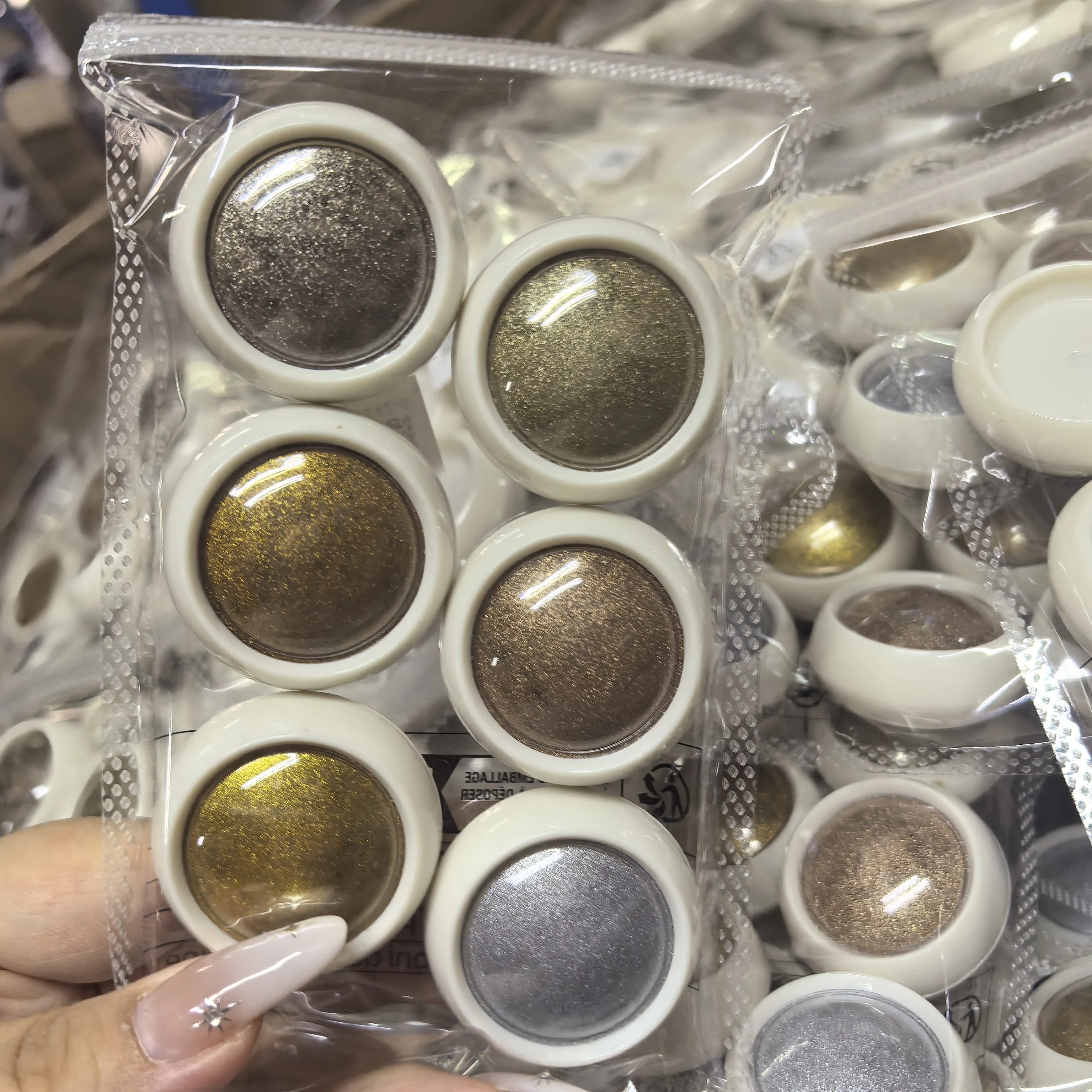 6-teiliges elegantes Spiegel-Chrom-Effekt-Metallic-Staub, holografisch glasierte Maniküre-Dekoration, reflektierendes Gold-Silber-Glitzer-Puder – Detail 4