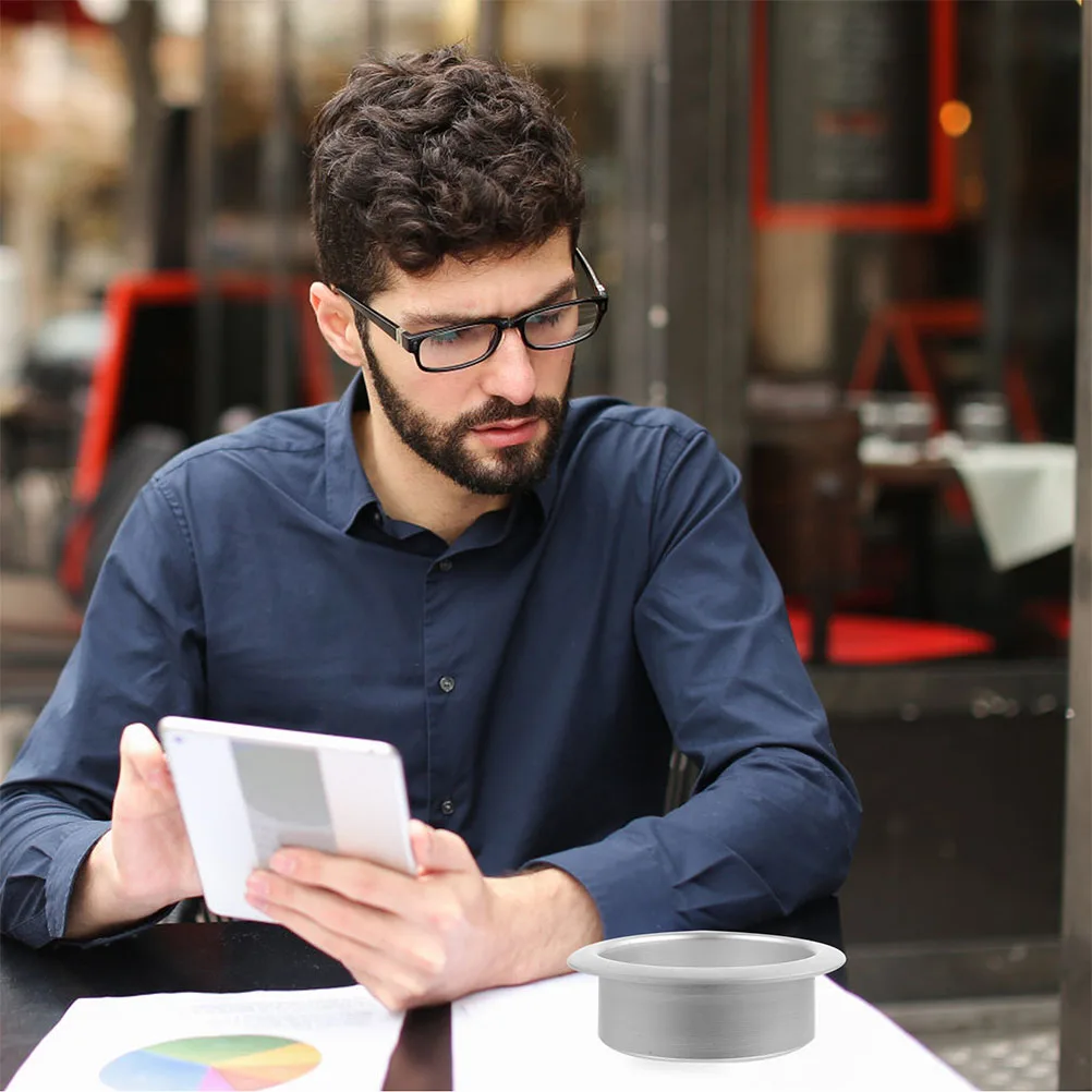 

2pcs Stainless Steel Cup Holder Insert For Sofa Recliner Rv Boat Car Table Non-Slip Base Desk Beverage Holder