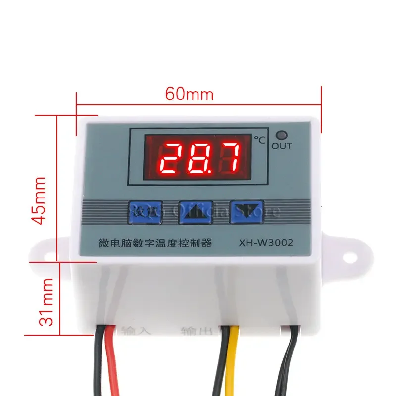 XH-W3002 220V /12V Digitale Led Temperatuur Controller 10A Thermostaat Schakelaar Probe Met Waterdichte Sensor W3002