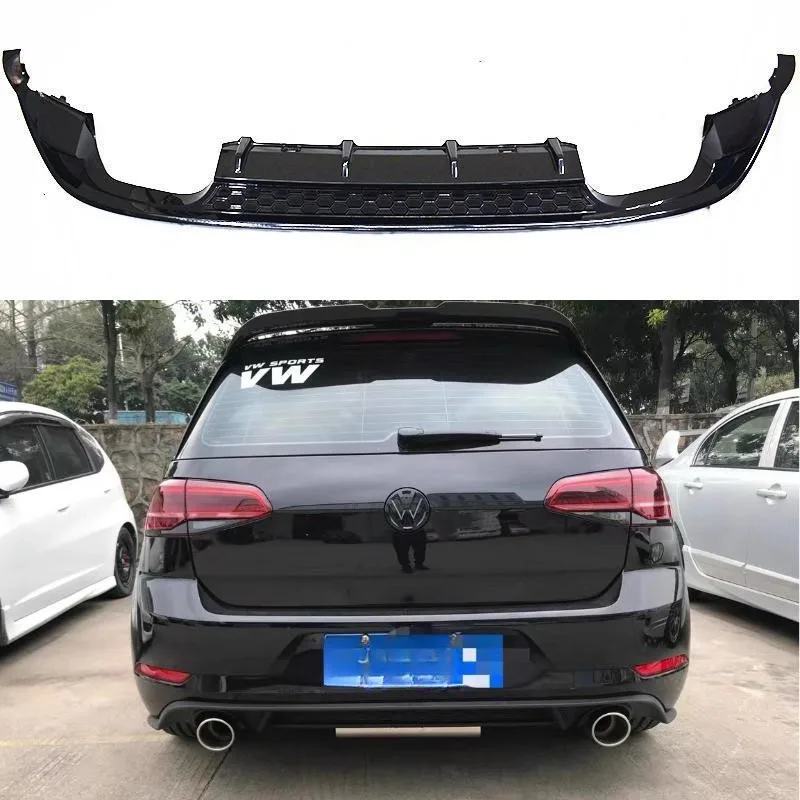 For Volkswagen GOLF 7 MK7 GTI R Series Hatchback Pre-replacement Rear Lip Bumper Diffuser14-17