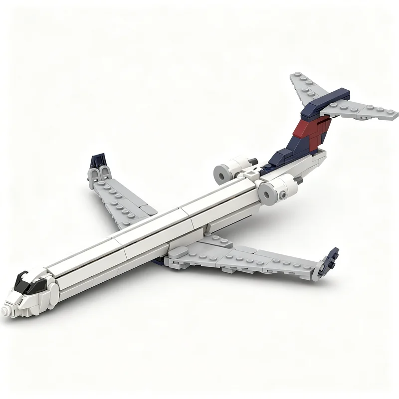 351pcs MOC Promotional Airlines Bombardier CRJ-700 - Delta Livery Model Building Blocks Architecture Christmas Gifts Toy Art DIY