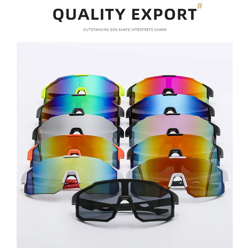 Fahrrad-Sonnenbrille für Herren und Damen, Outdoor-Sport-Radbrille, Mountainbike-Rennbrille mit Etui – Detail 1