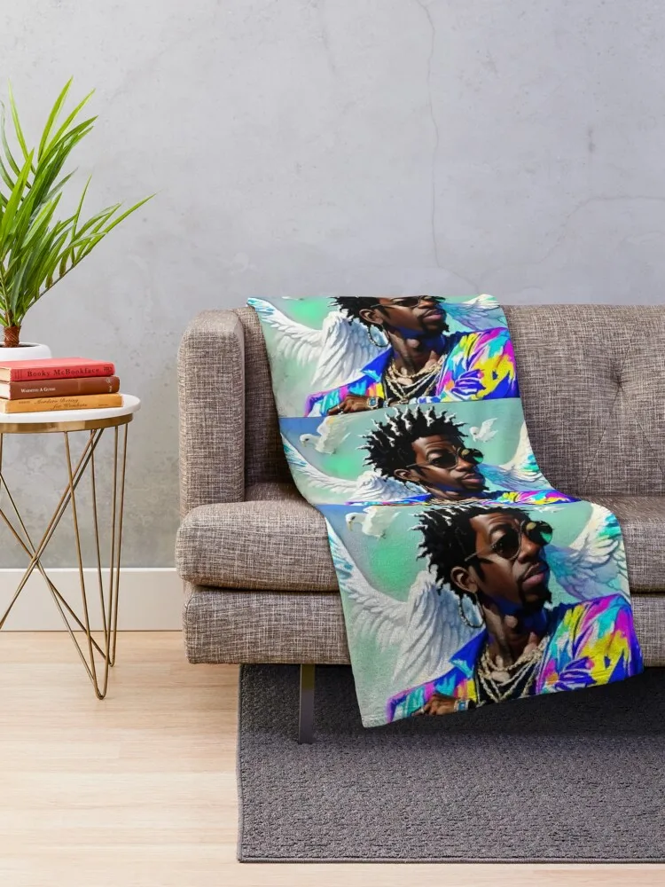 R.I.P Rich Homie Quan Throw Blanket Personalized Gift Winter beds cosplay anime Soft Plaid Blankets