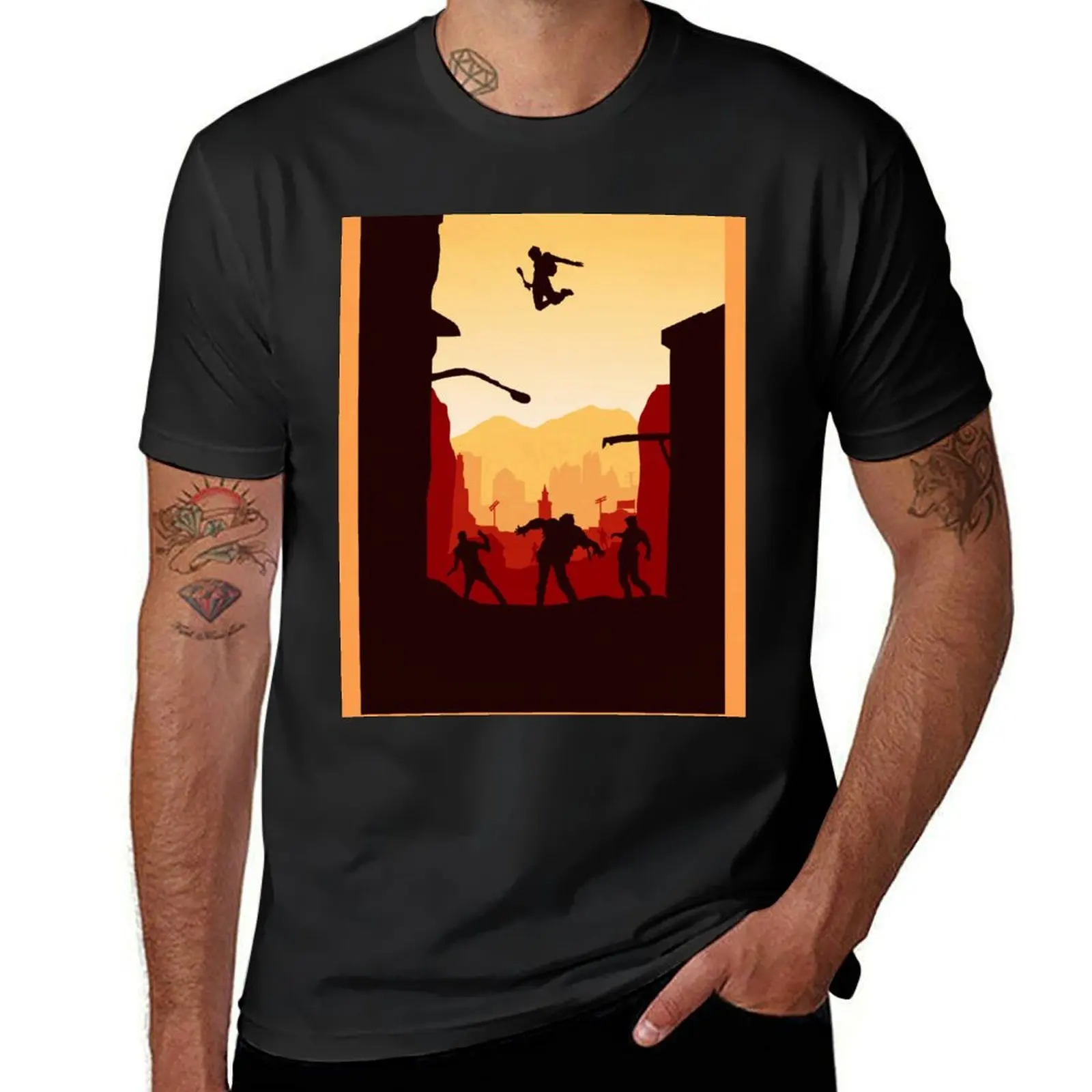 Dying Light - Minimalist Travel Style - Video Game Art T-shirt tops Men's t shirts