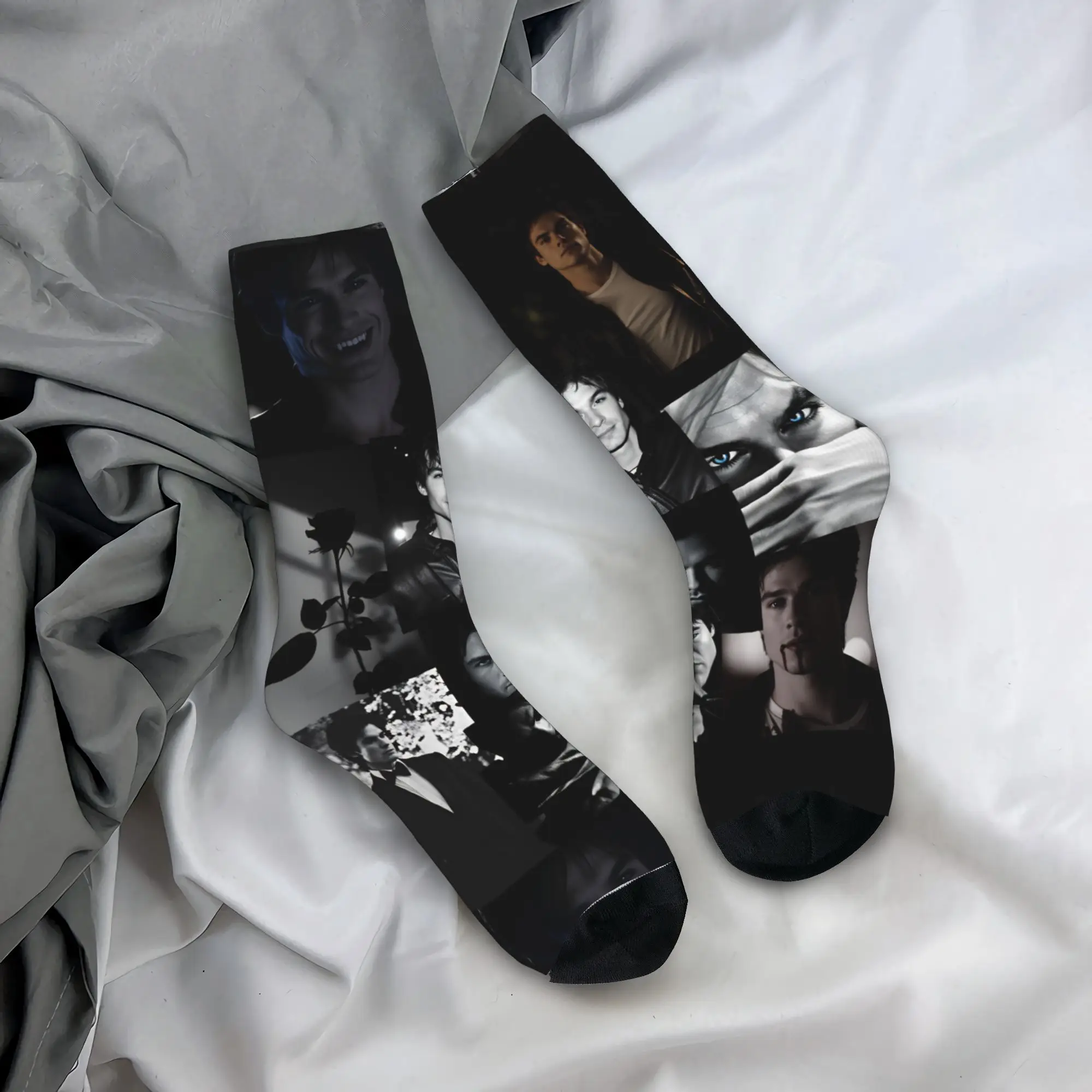 

Damon Salvatore Socks Winter Stockings Korean Adults Men Comfortable Socks Custom Cycling Anti Sweat Socks