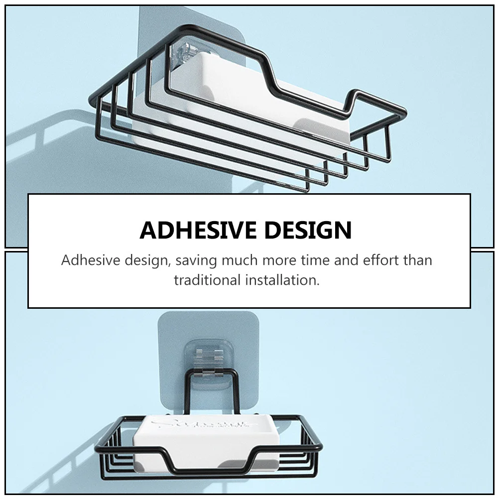 

No Drilling Adhesive Stainless Steel Soap Sponge Storage Rack Holder Bathroom Shower Shelf Organizer Bathroom Wall Shelf Shower