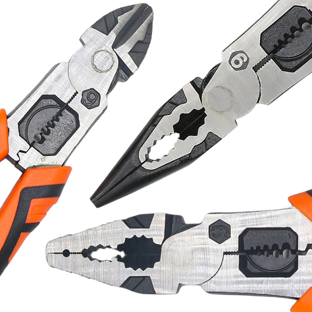 3pcs Wire Stripping Cutting Pliers Multifunctional Pliers Set Heavy-Duty Wire Stripping Cutting Tools Pointed Nose Pliers