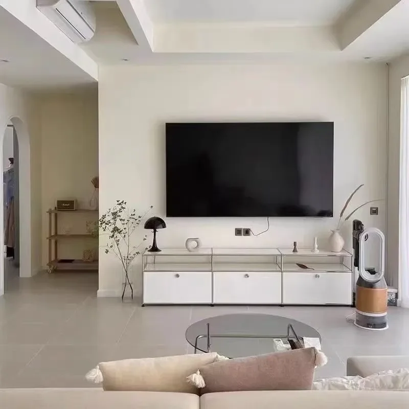 Modular Cabinet, Stainless Steel Sideboard, Living Room Storage Cabinet, Organizer, Floor-Standing, Instagram-Style,Trending