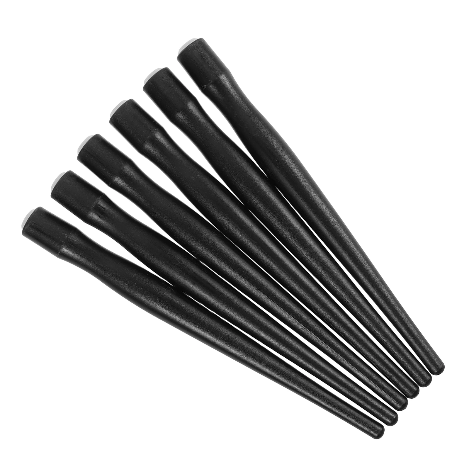 

6pcs Black Plastic Cartoon Drawing Pen Holder Universal Compatible For Artists Smooth Writing Comfortable Grip Portable