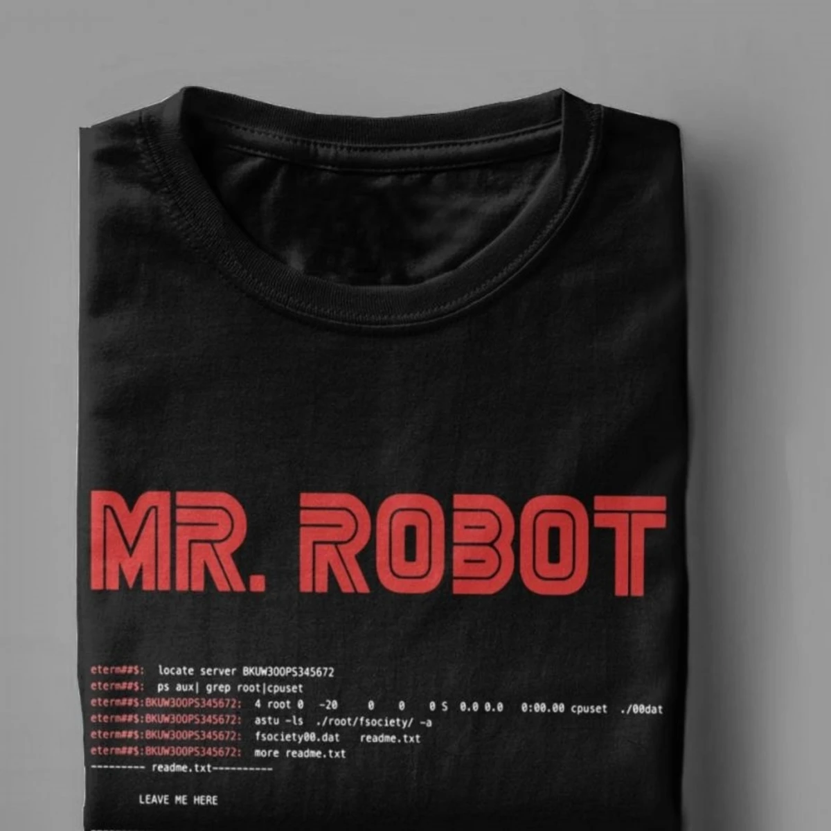 Cool Mr Robot Tops T Shirt Programming Programmer Tees Developer Code Tshirts Men Crew Neck Cotton Fitness Big Size Clothes