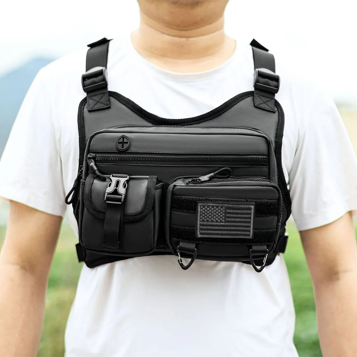 Mochila de Peito Leve para Corrida, Ideal para Atividades ao Ar Livre, Maratona e Ciclismo, Sem Bolsa de Água