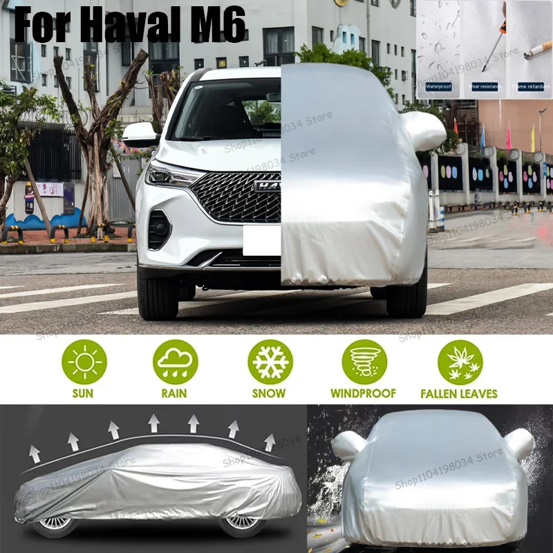 

For Haval M6 Auto parts Anti snow Anti dust Sunscreen Anti-uv Anti peeling paint And Anti Rainwater 210t car cover Car cover