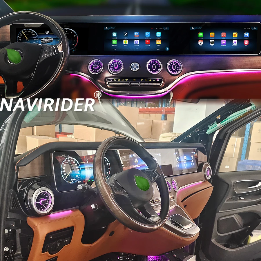 

12.3InchX3 Triple Screen New Upgrade For Mercedes Benz vito 116 W447 2024 Android 13 Navigation Media Car Auto Radio Carplay HU