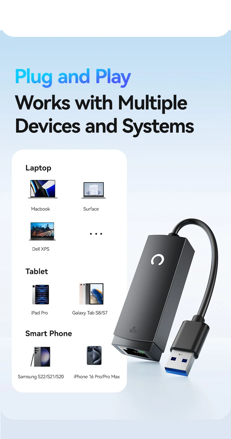 1000Mbps USB-C Ethernet-Adapter Typ-C zu RJ45 Gigabit Ethernet USB Typ-C LAN-Netzwerkkarte für Laptop Tablet PC – Detail 15
