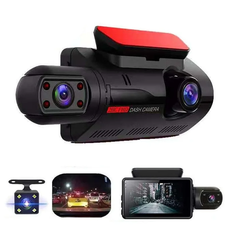 Front and Rear Car Driving Recorder Dual Lens Wide Angel Parking Reversing DVR Universal Night Vision DashCam Kits