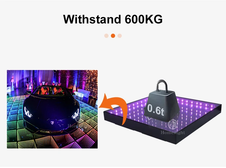 Bar Disco Wedding Light 3D Abyss Portable Floor Tile LED Luminous Panel RGB 3in1 LED Mirror Dance Floor - Image 5
