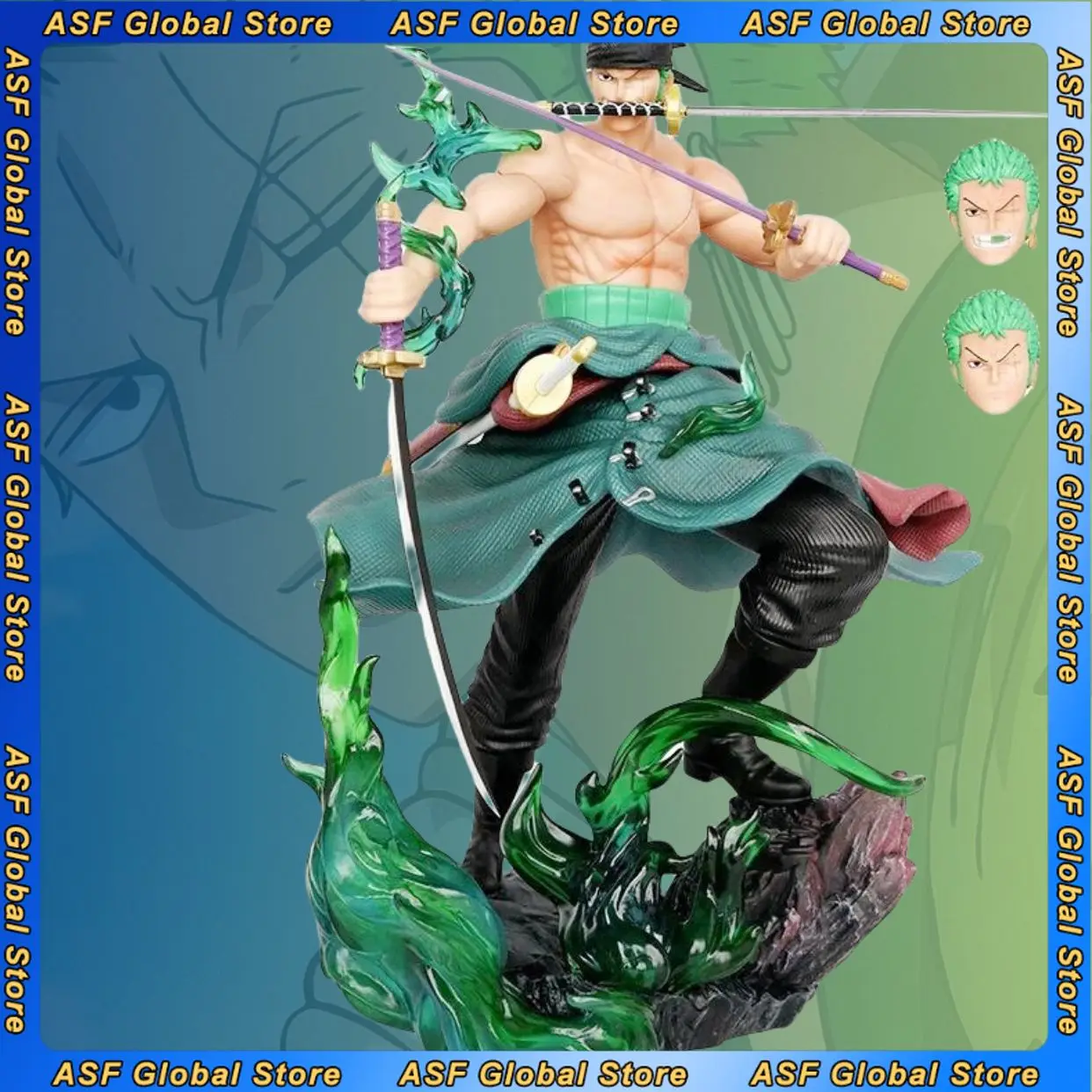 

32 см ONE PIECE трехугольная фигурка Ророноа Зоро, модель, украшение для рабочего стола, коллекция украшений, подарки на день рождения, игрушки для детей