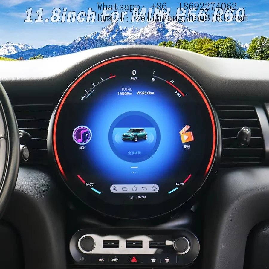 11.8 Inch Android Car Radio GPS Carplay 4G WIFI Multimedia Head Unit for BMW MINI F54 F55 F56 F60 2015-2020 NBT EVO