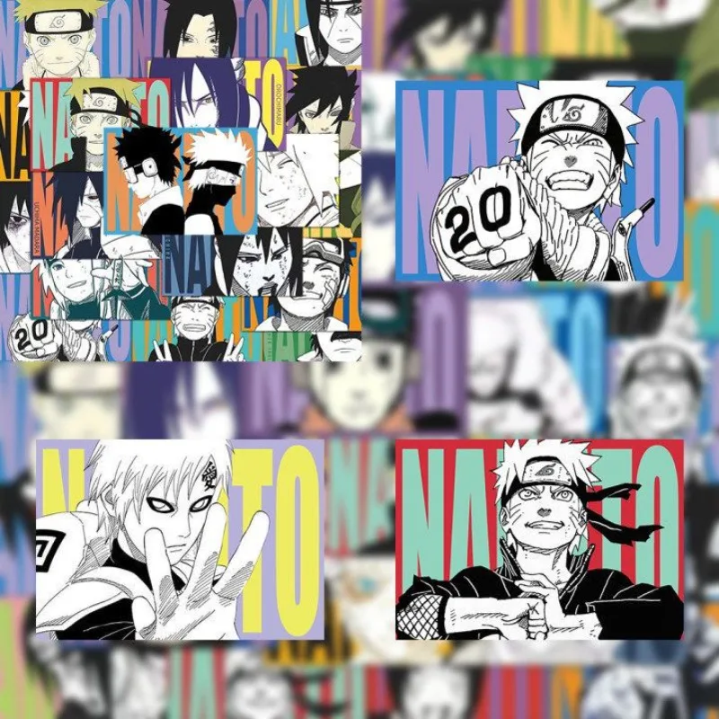 New 48 Naruto Sasuke Cartoon Anime Character Stickers, Fashionable and Cool Phone Cases, Notebook DIY Decorative Stickers