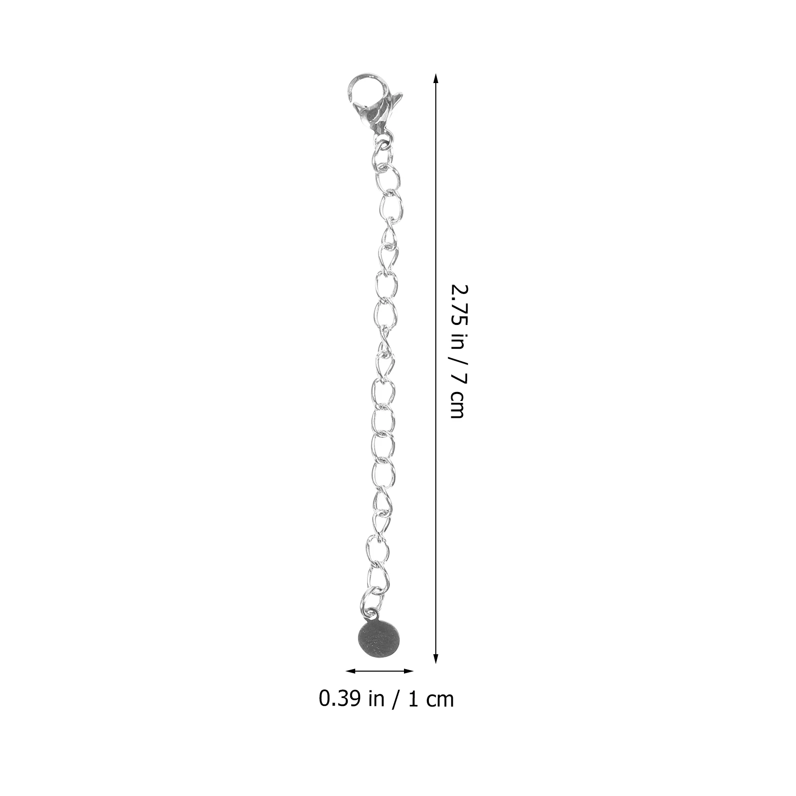 

20 Pcs Lobster Buckle Jewelry Tail Chain for Making Decorative Materials Chains Stainless Steel