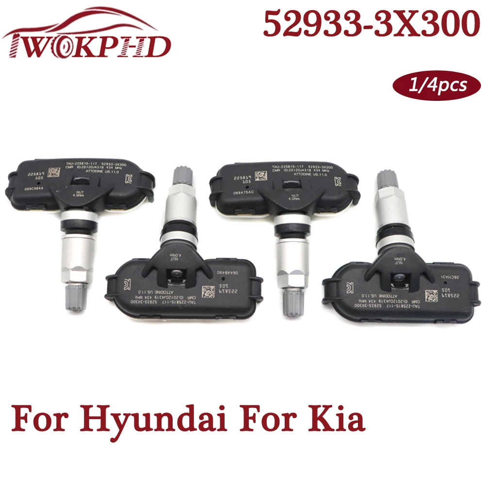 TPMS roda Sensor Monitor tekanan ban, TPMS Sensor roda Sensor Monitor tekanan ban untuk Hyundai I30 I35 Elantra Kia K3 RIO 434MHZ 529333X300 52933-4V000