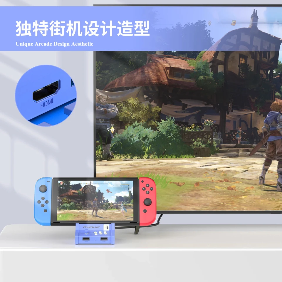 Pont de conception d'arcade pour Switch/dock OLED, Projection d'écran HD, commutateur Portable multi-ports, Base de chargement, adaptateur d'écran TV