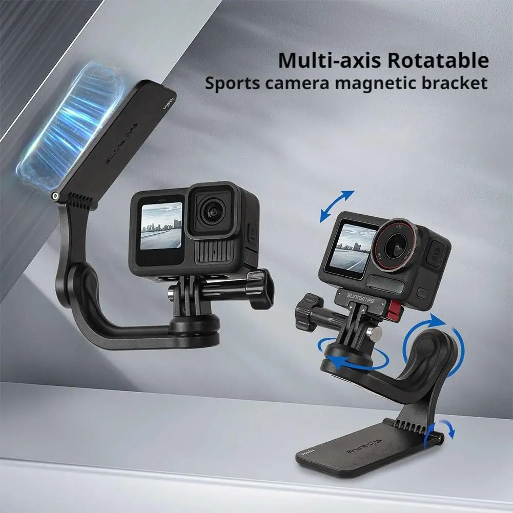 

Universal Magnetic Mount For Insta360 X5/Pocket 3/OSMO Action 5 Multi-axis Rotatable Stand Bracket Action Camera Accessorie E4O3