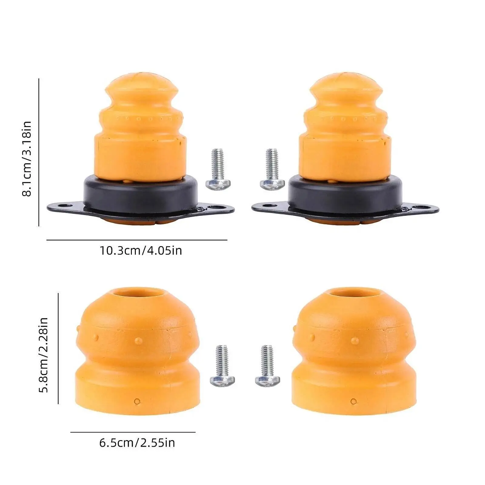 Jounce Bump Kit Front and Rear M5570A Yellow Accessories for Mustang Replacement Supplies Simple Installation