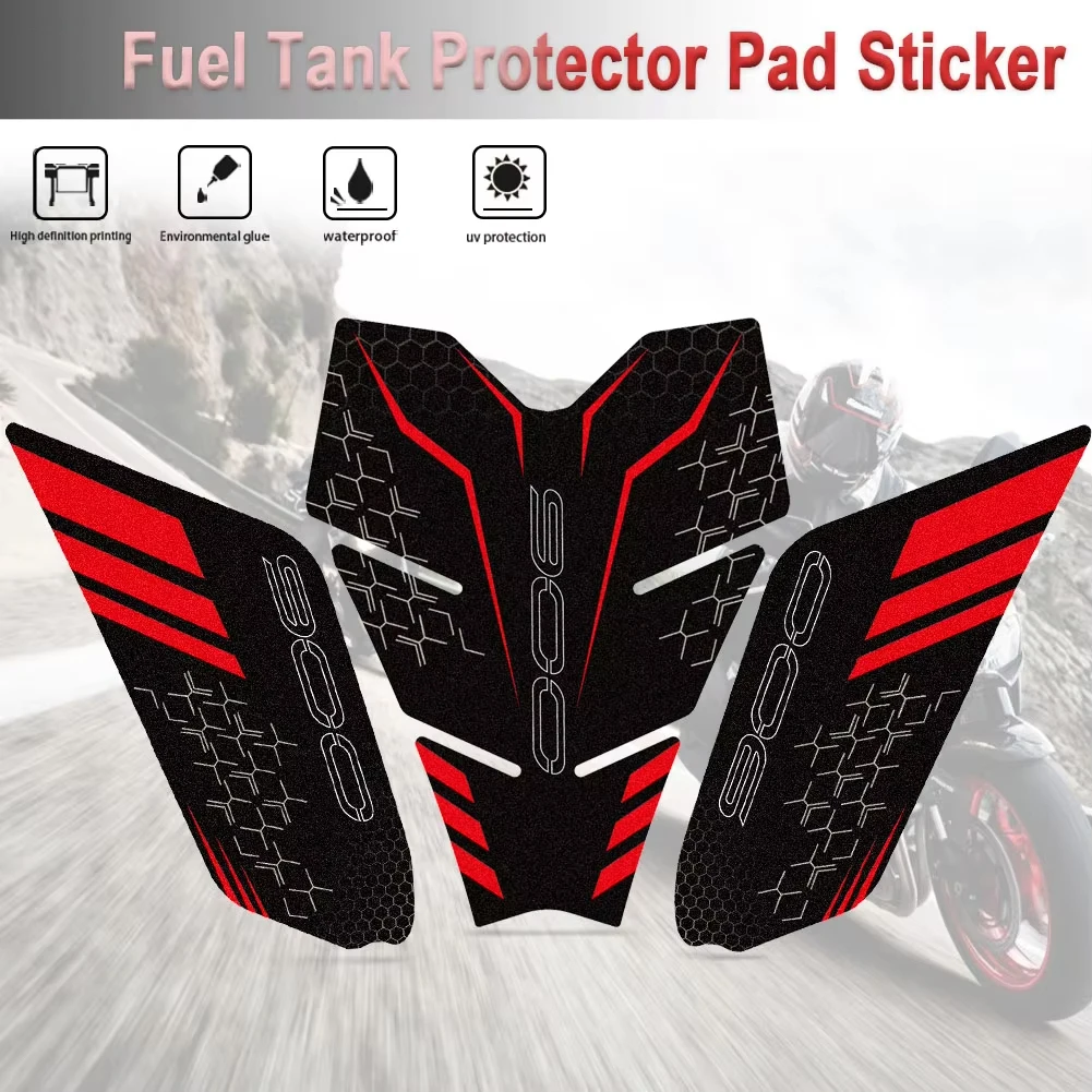 

Motorcycle Fuel Tank Stickers AutoBike Gas Oil Protector Pad Frosted Red Decals Kit Accessories For z900 Z900