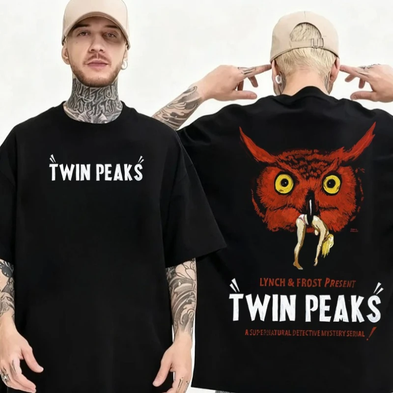 Twin Peaks Fire Walk with Me Retro Style Classic Print T-Shirt Graphic Short Sleeve Shirt Men and Women Summer Streetwear Top