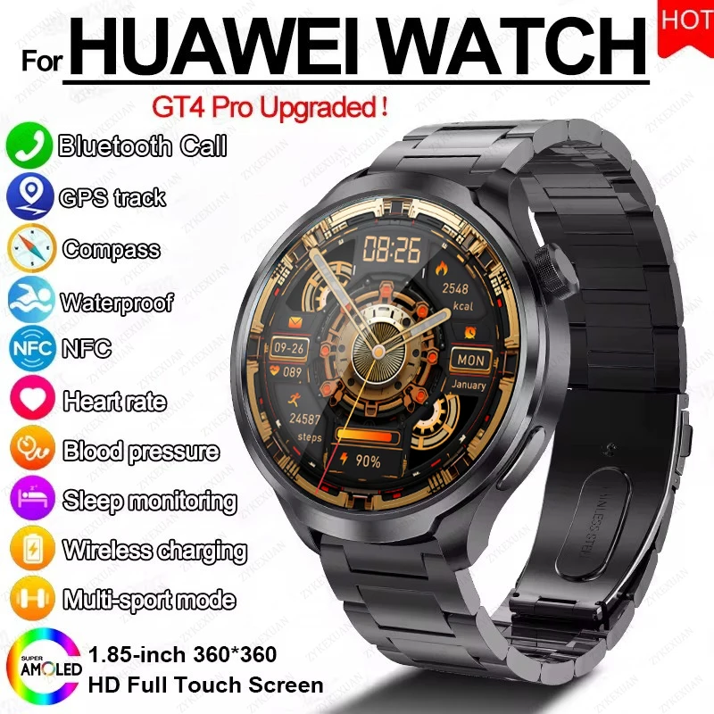 New For HUAWEI Sports Smart Bracelet Men Watch 1.85 AMOLED Screen GPS Compass Altimeter Waterproof Bluetooth Call SmartWatch Man