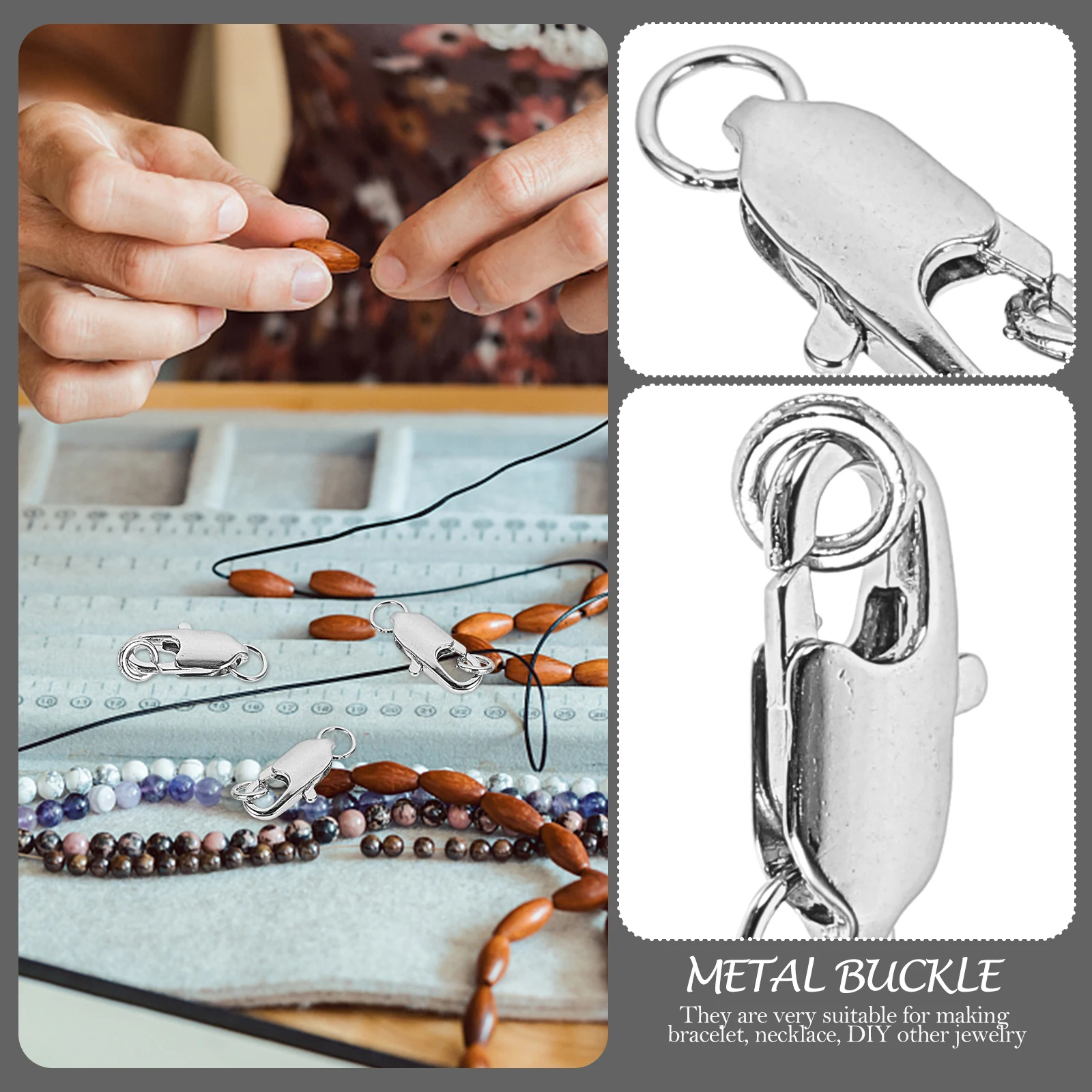 

20 Pcs Tail Buckles Premium Alloy Jewelry Making Bracelet Buckle Bracelet Jewelry Clasps Clasps Crafting Supplies