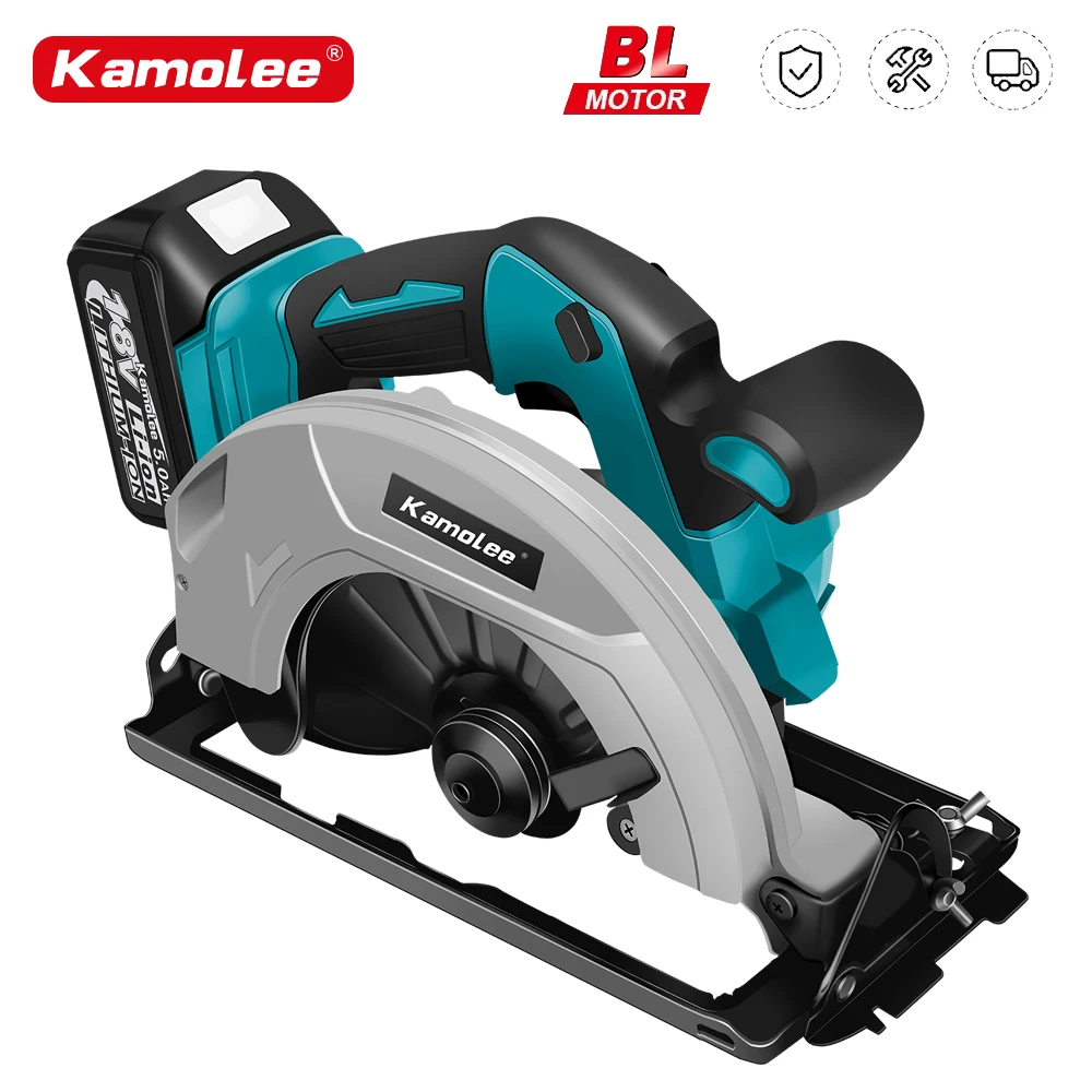 

Kamolee 7 inch 21V 6.0Ah 6000mAh Electric Circular Saw for Home DIY Compatible Makita 18V Battery