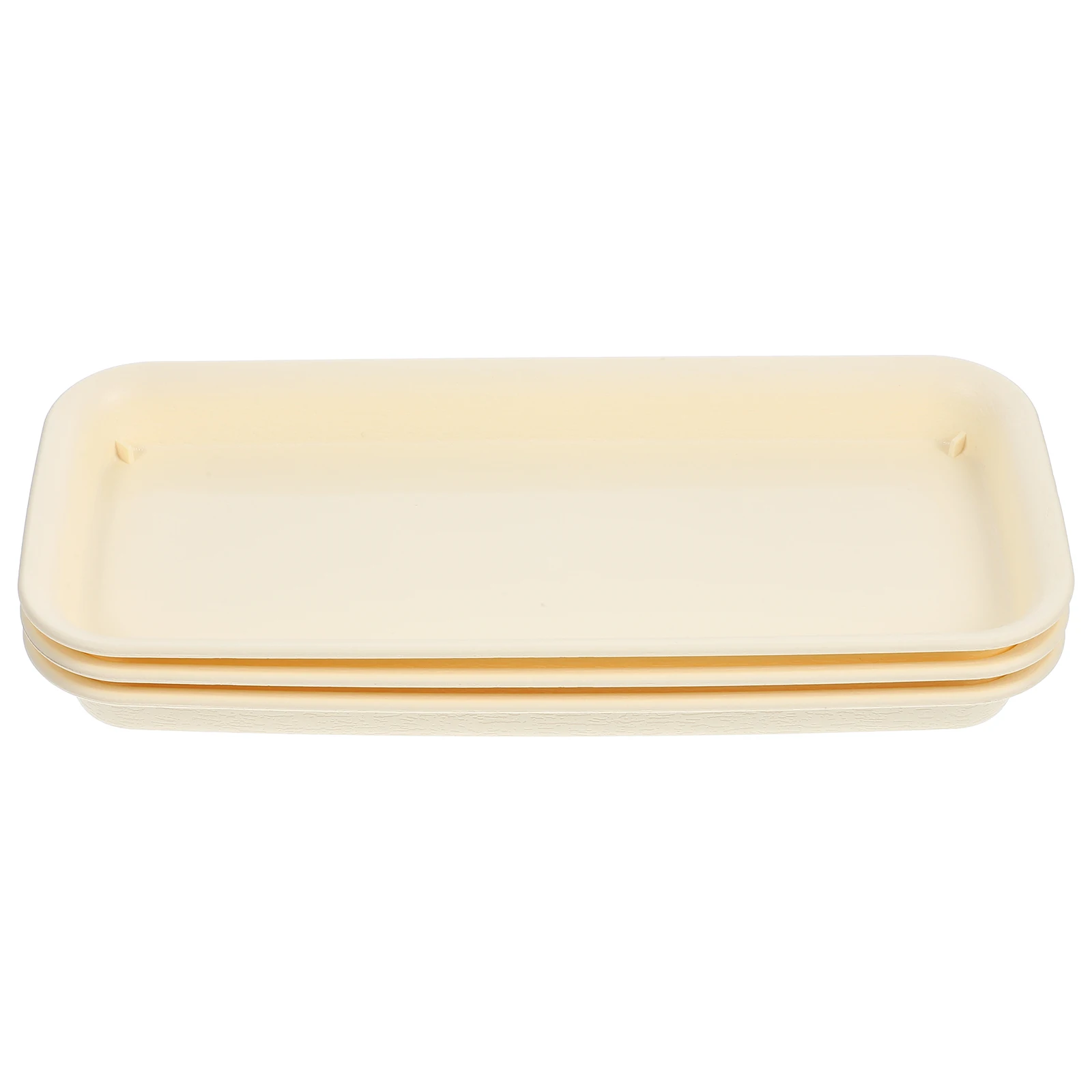 

3Pcs Plant Saucers Rectangular Trays for Pots Indoor Outdoor Use Durable Waterproof Soil Leak Prevention