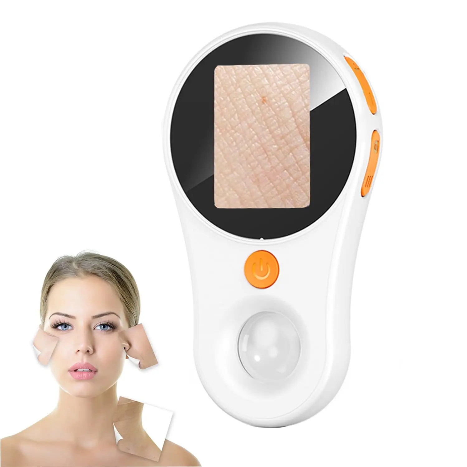 

Wireless Dermatoscope Skin Analyzer, 1080P Digital Microscope with 8 LEDs, 500X Magnification, Portable for Scalp, Hair, Face