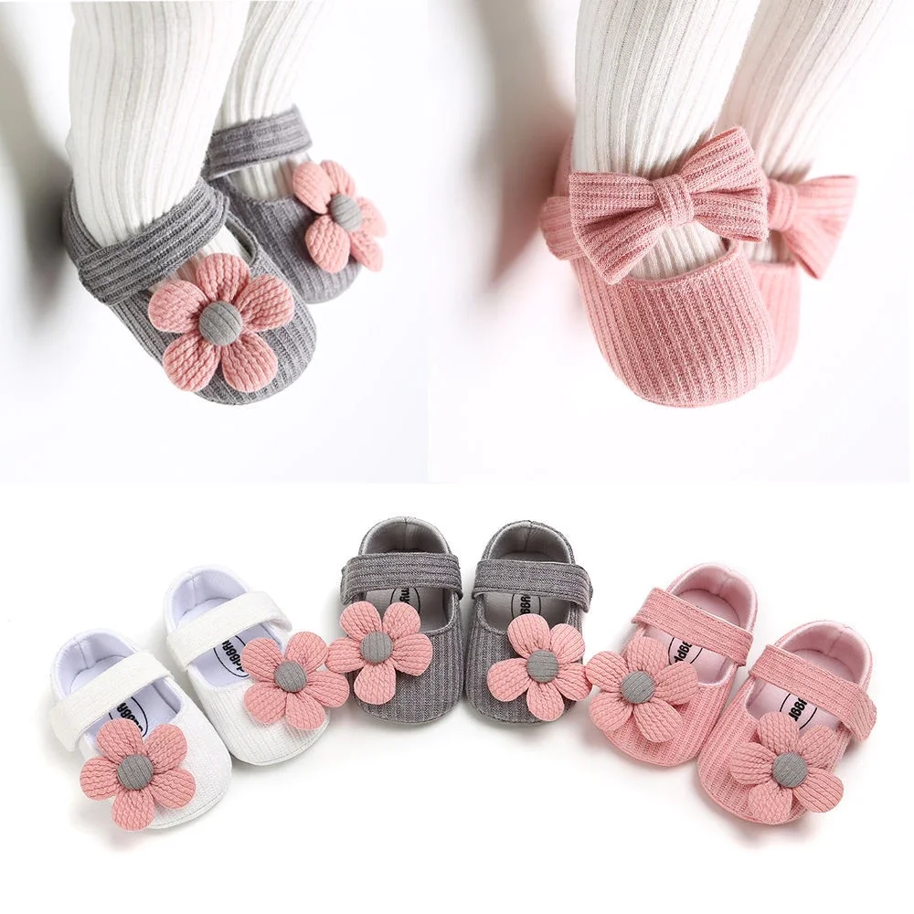 

Newborn Baby Girls Shoes Baby Shoes Bow-knot Cute Anti-Slip Infant Toddler Soft Sole Princess Shoes Baby Shoes for 0-18Months