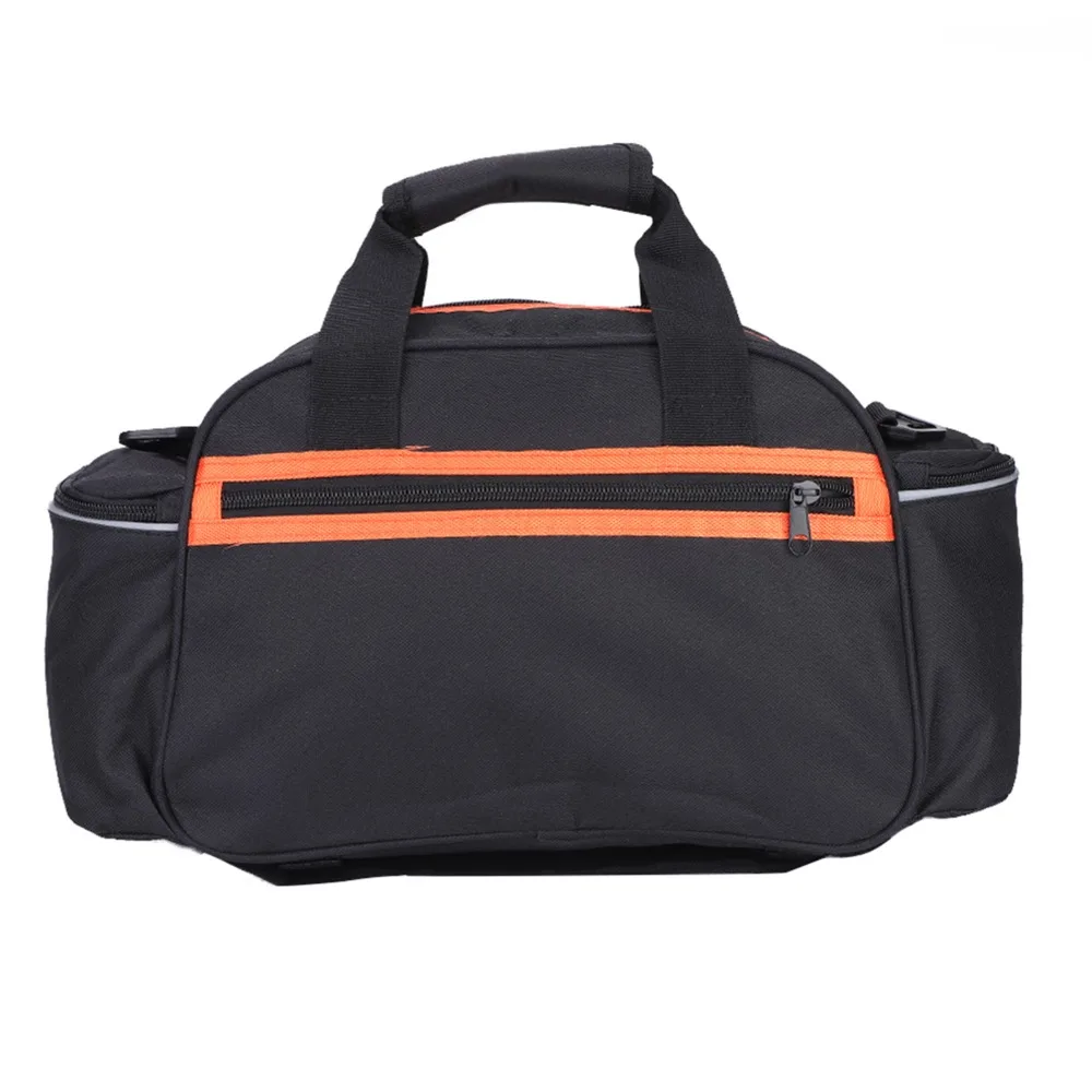 

14L Capacity Bike Rear Rack Bag Adjustable Straps Polyester Bike Rear Seat Bag With Multiple Pockets Bike Trunk Bag Bike Touring